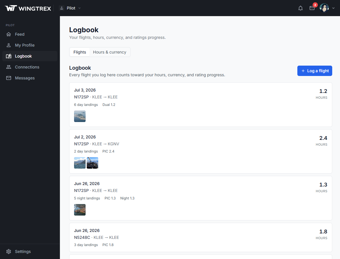 Electronic Pilot Logbook