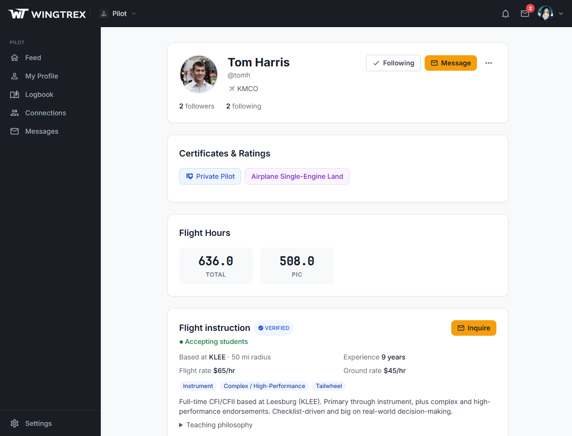 Universal Pilot Profile